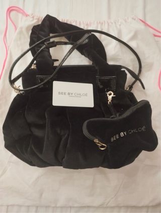 Bolso See by Chloé Negro Terciopelo