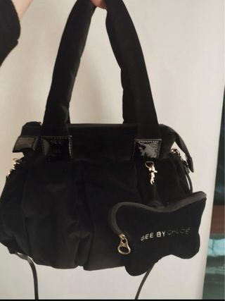 Bolso See by Chloé Negro Terciopelo