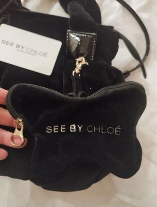 Bolso See by Chloé Negro Terciopelo