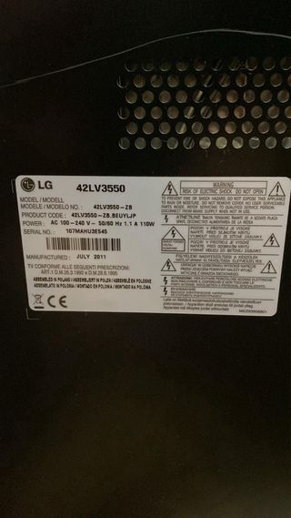 TV LG 42 pulgadas
