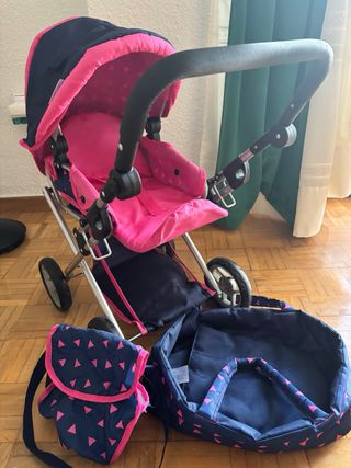 Carrito de muñecas con pañalera y bolso