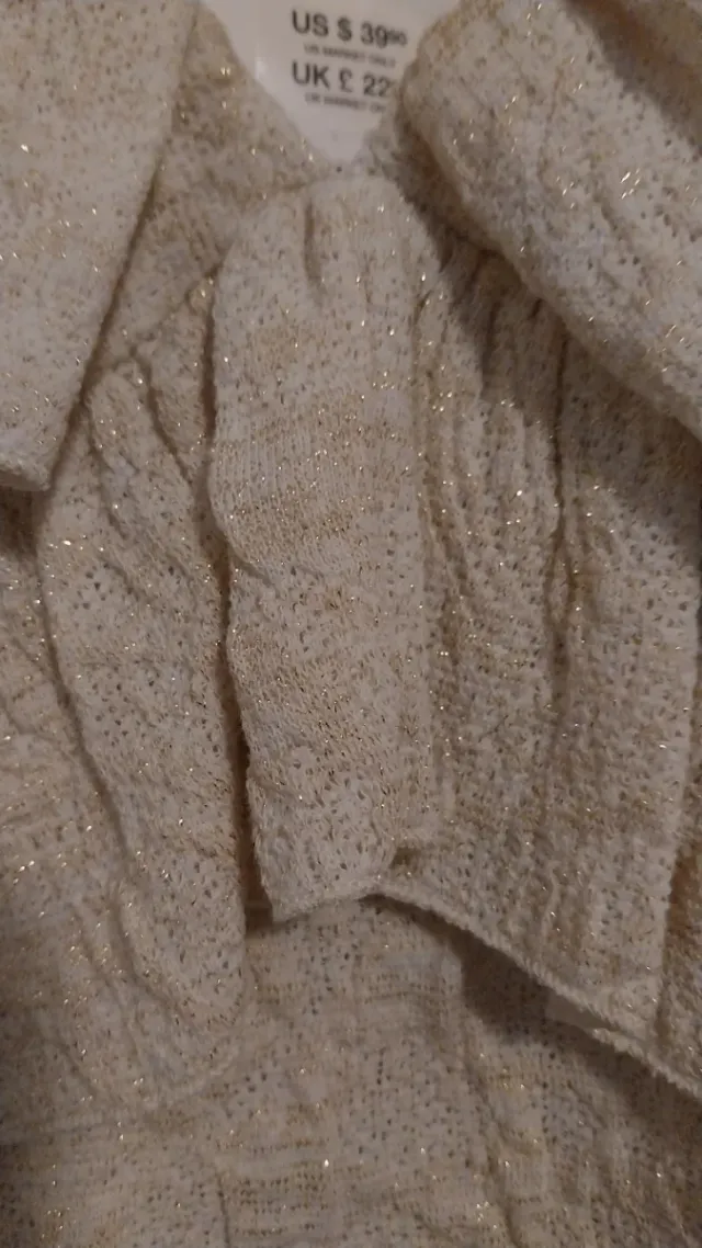 Top Zara Beige Volantes Talla M