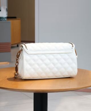 Bolso de Diseñador de Hombro con Cadena Blanco