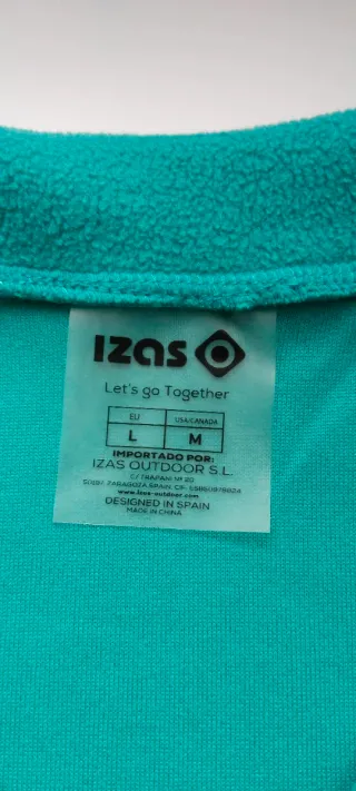 Forro polar Izas verde mujer