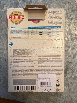 Papel Fotográfico HP Premium Glossy 10x15cm