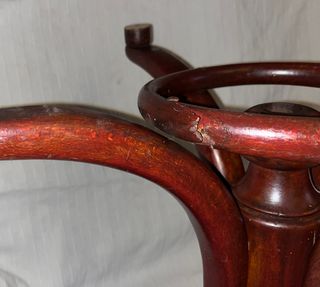 TABURETE PIANO GIRATORIO THONET MADERA CURVADA