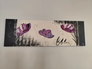 Cuadro decorativo flores moradas