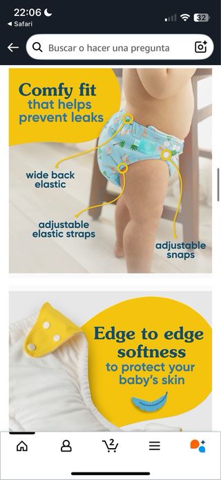 Lote 5 pañales tela Charlie Banana