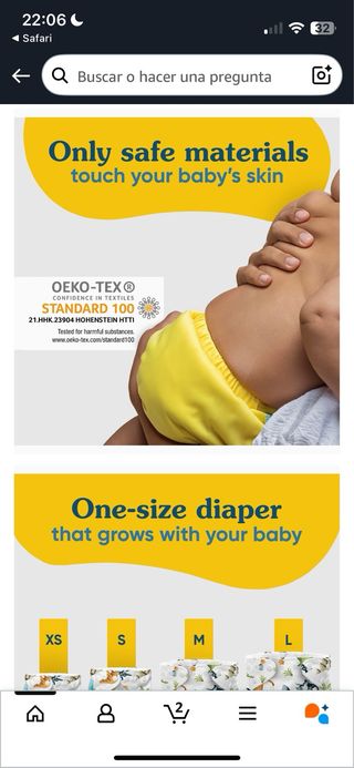 Lote 5 pañales tela Charlie Banana