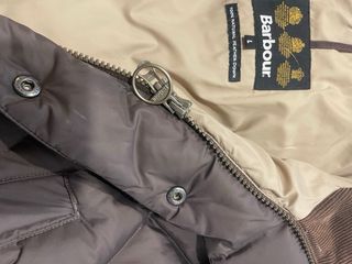 Plumifero Barbour Marron y Beige