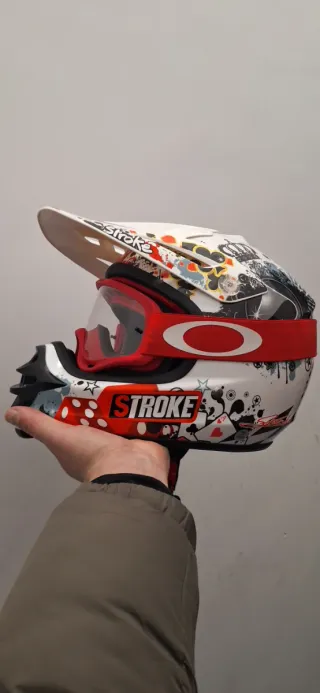 Casco Motocross Niño y Gafas