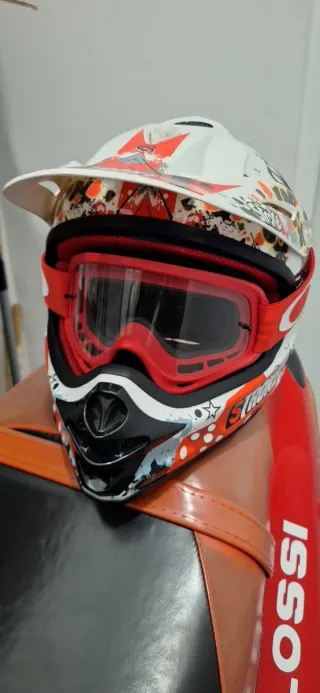 Casco Motocross Niño y Gafas