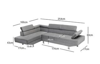 Sofá rinconera negro terciopelo