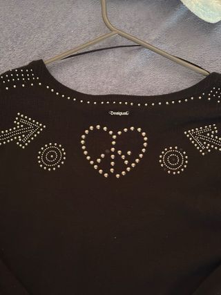 Jersey Desigual Negro con Tachuelas Talla M
