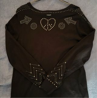 Jersey Desigual Negro con Tachuelas Talla M