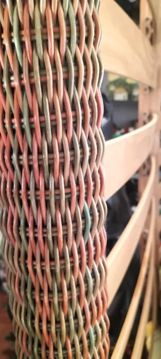 Letto matrimoniale midollino colorato