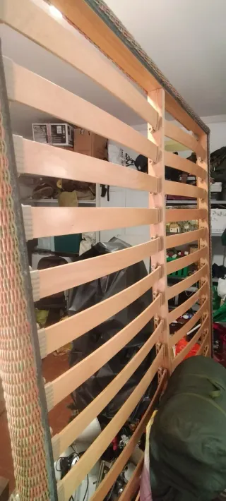 Letto matrimoniale midollino colorato