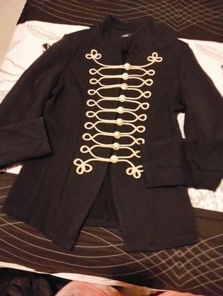 Chaqueta militar negra