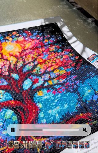 Cuadro Diamond Painting 40x40 cm hecho a mano