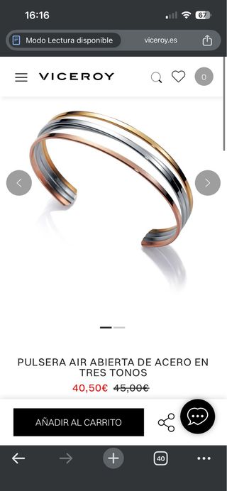 Pulsera Viceroy Acero Tricolor