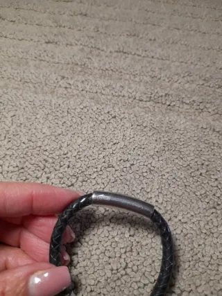 Pulsera Lotus Hombre Cuero y Acero