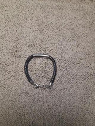 Pulsera Lotus Hombre Cuero y Acero