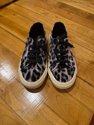 Zapatillas Superga Terciopelo Leopardo