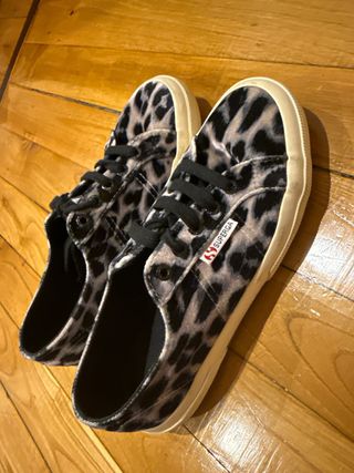 Zapatillas Superga Terciopelo Leopardo