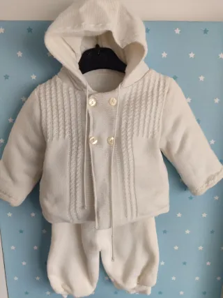 Conjunto Bebé Abrigo y Pantalón 6m, similar a Lana