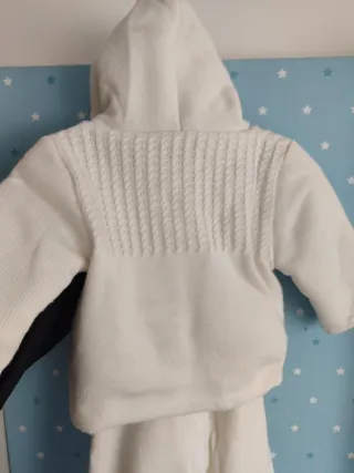 Conjunto Bebé Abrigo y Pantalón 6m, similar a Lana