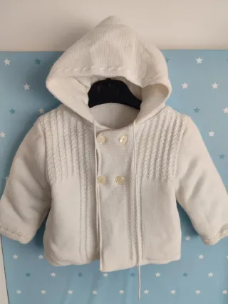 Conjunto Bebé Abrigo y Pantalón 6m, similar a Lana