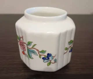 Tarro Porcelana Aynsley Pembroke Pájaro Flores