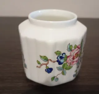 Tarro Porcelana Aynsley Pembroke Pájaro Flores