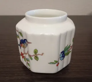 Tarro Porcelana Aynsley Pembroke Pájaro Flores