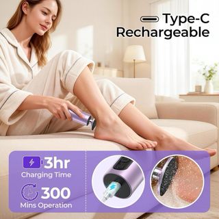 Lima eléctrica recargable quitadurezas/callos