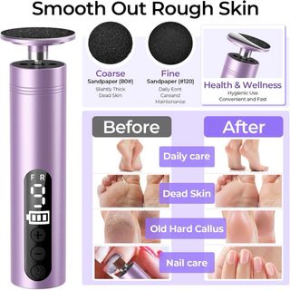 Lima eléctrica recargable quitadurezas/callos