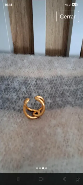 Anillo Singularu Dorado Ajustable