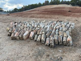 Tejas antiguas de barro