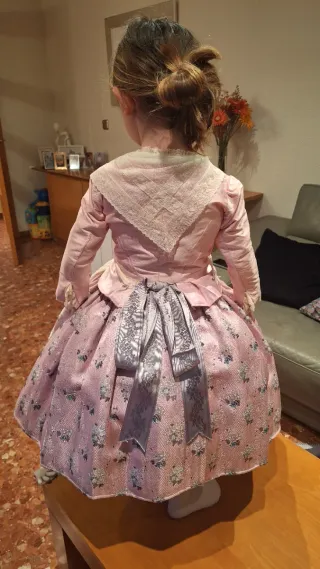 Traje de Fallera con Can Can y Accesorios 2-3 años