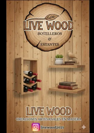 Botellero de pared con luz led