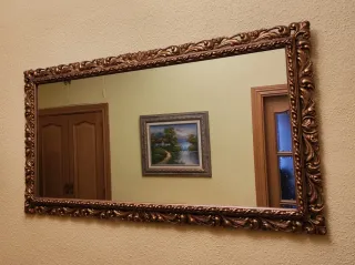 Espejo Grande Decorativo Dorado