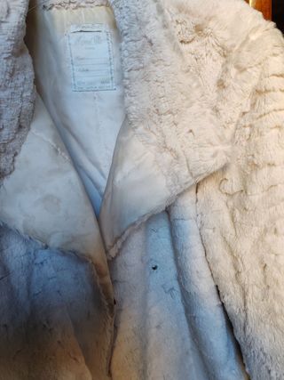 Cappotto pelliccia DEXE beige/bianco taglia unica