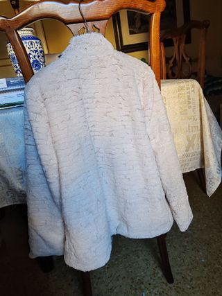 Cappotto pelliccia DEXE beige/bianco taglia unica