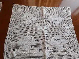 Lote 4 paños ganchillo hechos a mano