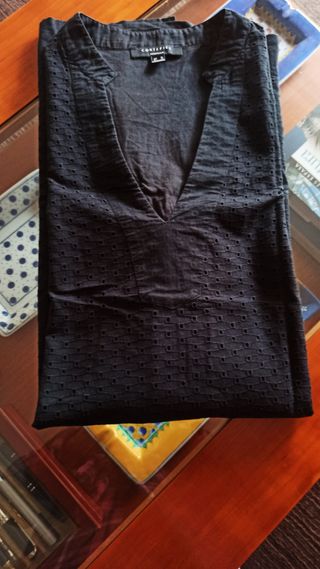 Túnica Algodón Negra Talla Única