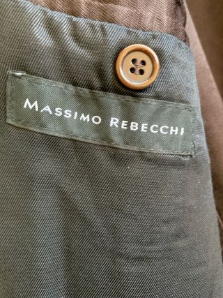 Massimo Rebecchi Blazer Uomo in Pelle Scamosciata
