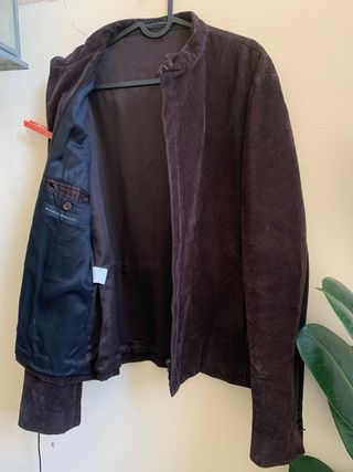 Massimo Rebecchi Blazer Uomo in Pelle Scamosciata