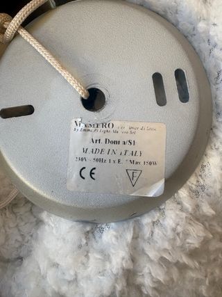 Pareja 2Lámparas Vintage Colgante masiero