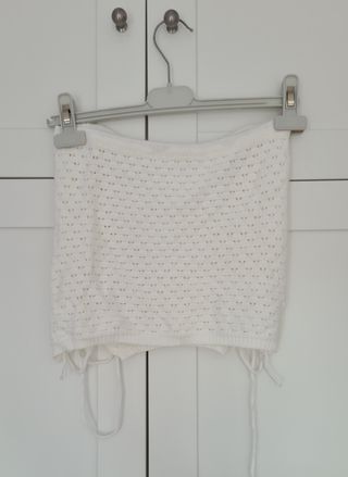 Conjunto Top + Chaqueta Lana Blanco Talla S