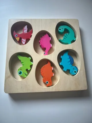 Puzzle de madera dinosaurios 10 meses+